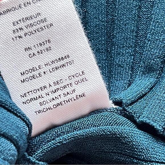 Helmut Lang Ribbed Bra Neptune Long Sleeves Midi Dress Women’s Medium - Picture 11 of 12